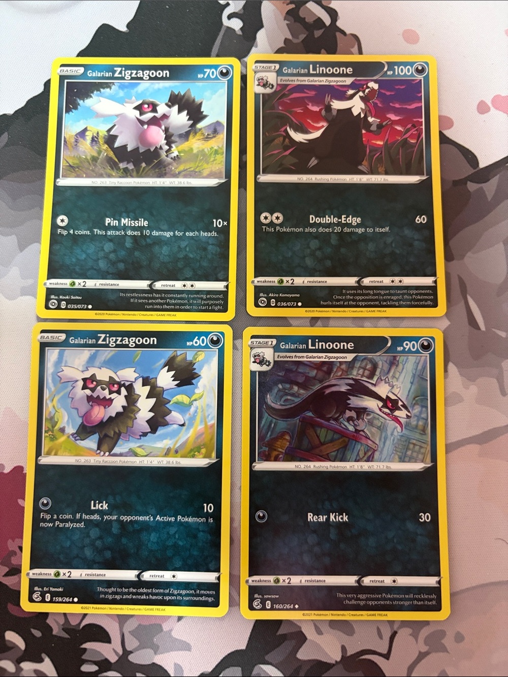 Galarian Zigzagoon & Galarian Linoone Collection Lot | 4 Pokémon Cards | ✨5/$25✨